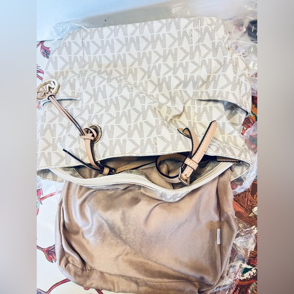 Michael kors white signature coated canvas and leather jet set tote - Picture 14 of 15